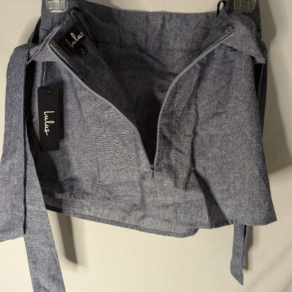 LULU'S WOMEN'S STRAPLESS TUBE TOP CHAMBRAY BLUE SIZE Small - Picture 8 of 10